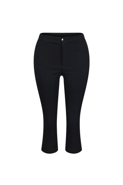 Feminine Fit High Waist Capri Pants