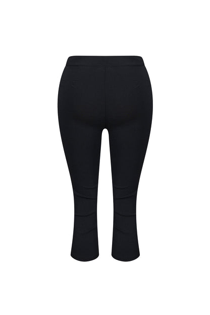 Feminine Fit High Waist Capri Pants