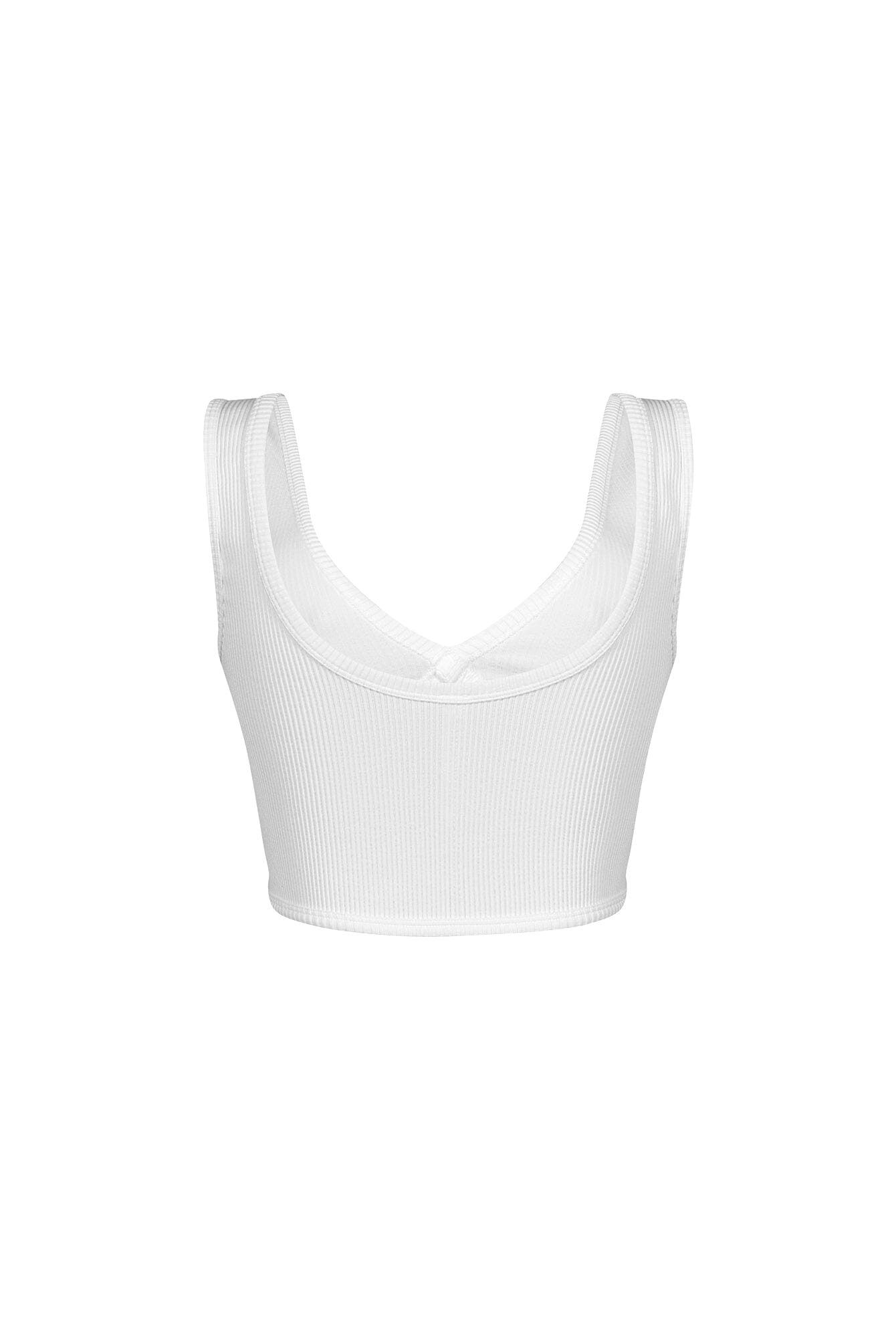 Journee Deep V Ribbed Crop Top