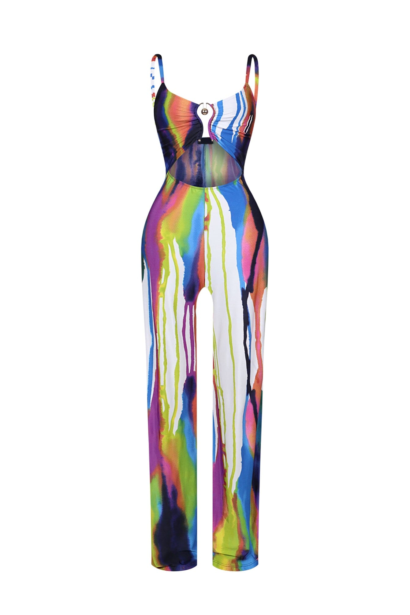 Orora Colorful Printed Tank Jumpsuit