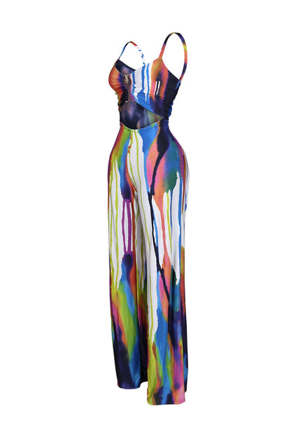 Orora Colorful Printed Tank Jumpsuit