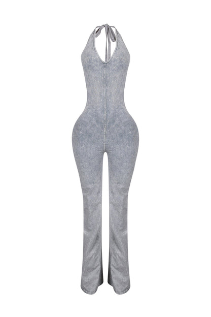 Nariko Halter Mineral Washed Jumpsuit