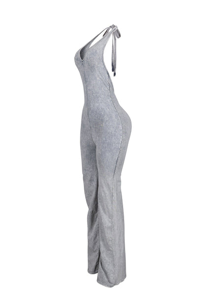 Nariko Halter Mineral Washed Jumpsuit