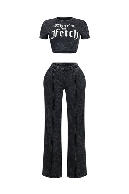 That's So Fetch Mineral Washed Top & Pants SET