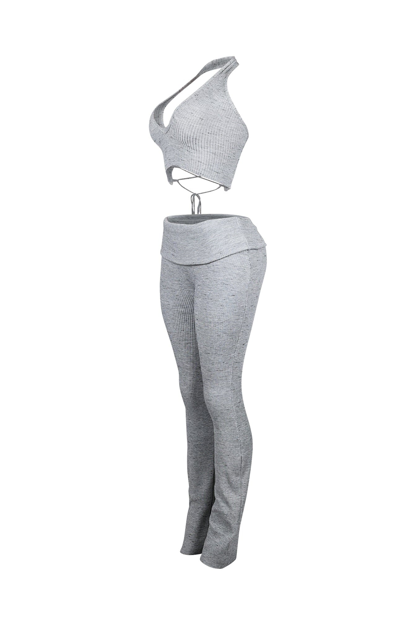 Riptide Ribbed Knit Halter Top & Pants SET