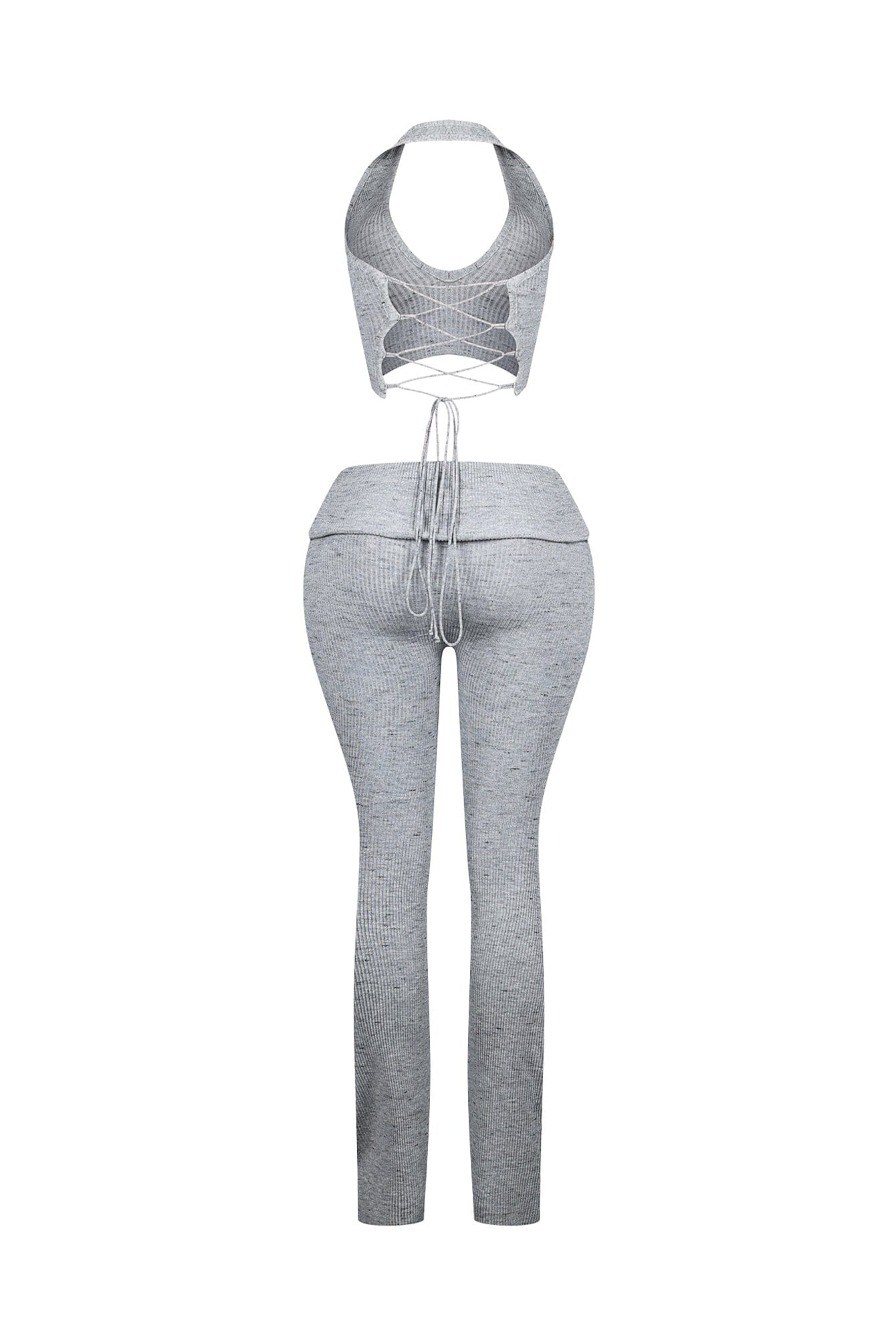 Riptide Ribbed Knit Halter Top & Pants SET