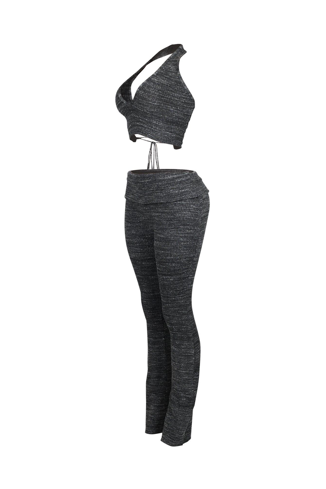Riptide Ribbed Knit Halter Top & Pants SET