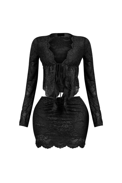 Elarose Lace Top & Skirt SET