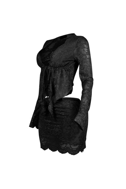 Elarose Lace Top & Skirt SET