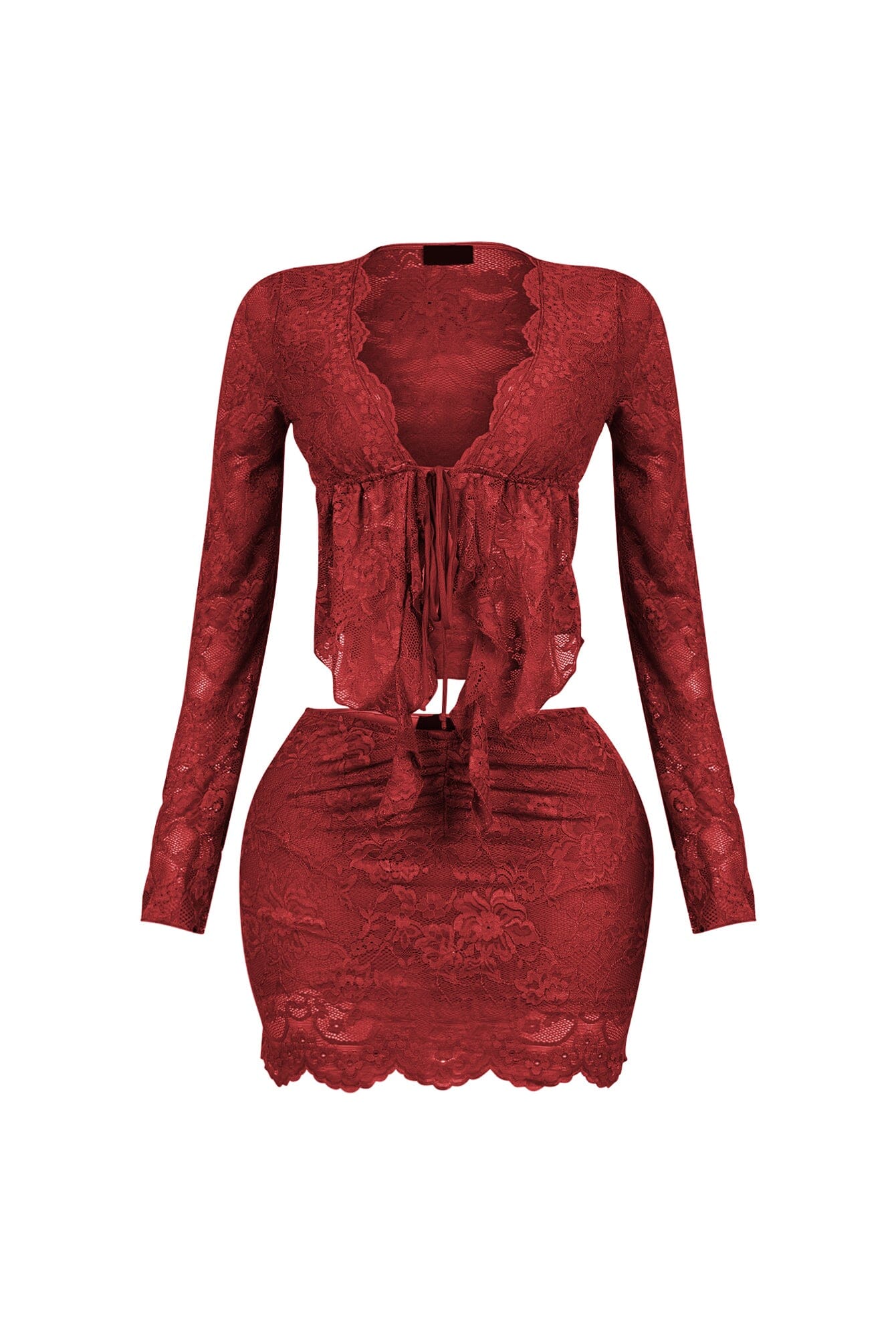 Elarose Lace Top & Skirt SET