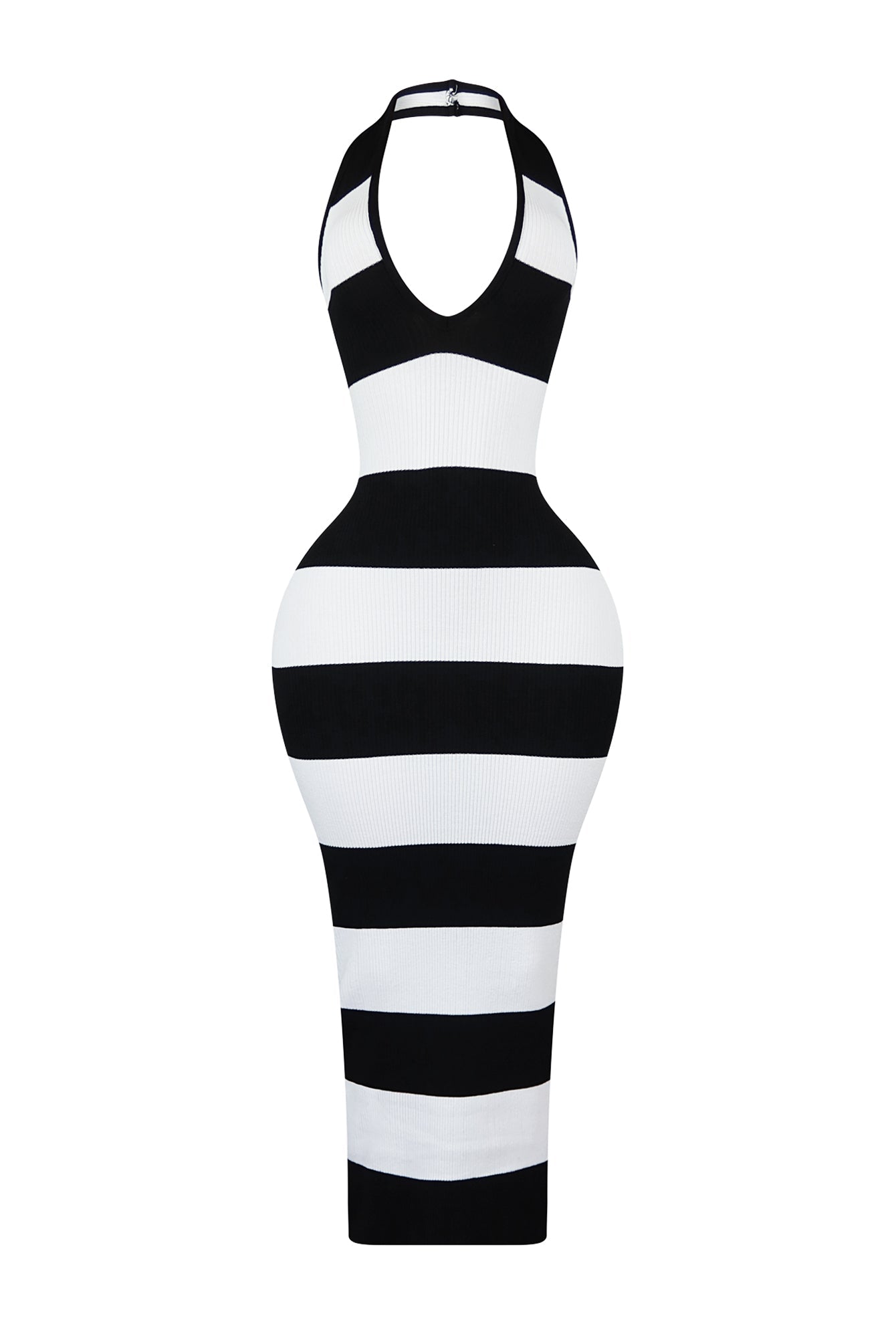 New Era Ribbed Knit Color Block Maxi Dress