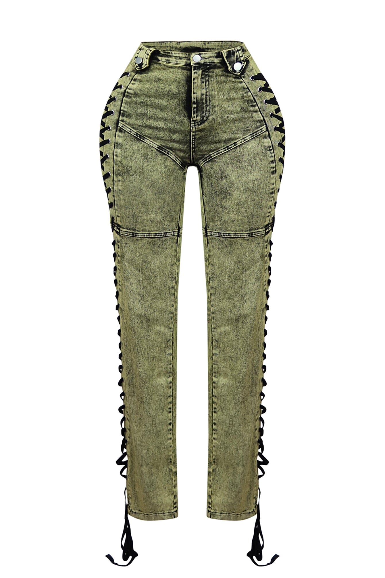 Unholy Side Lace Up Denim Pants