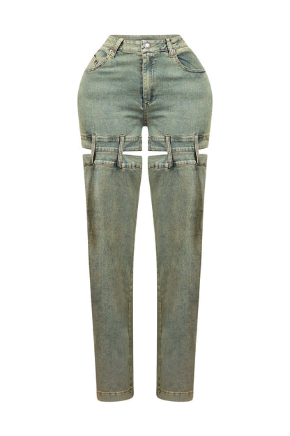 Darby Washed Cut Out Denim Jeans