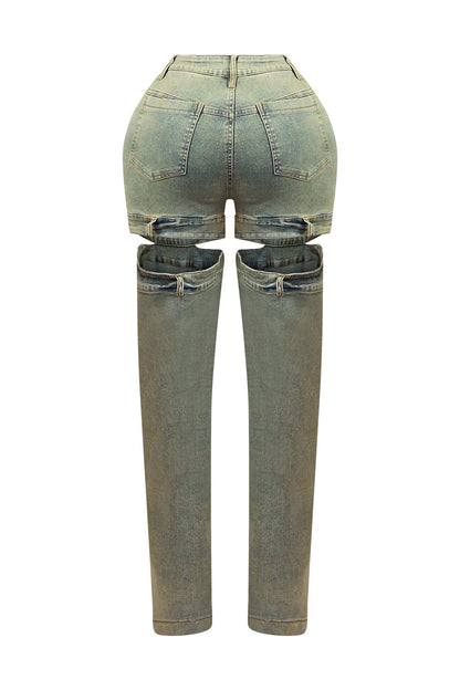 Darby Washed Cut Out Denim Jeans