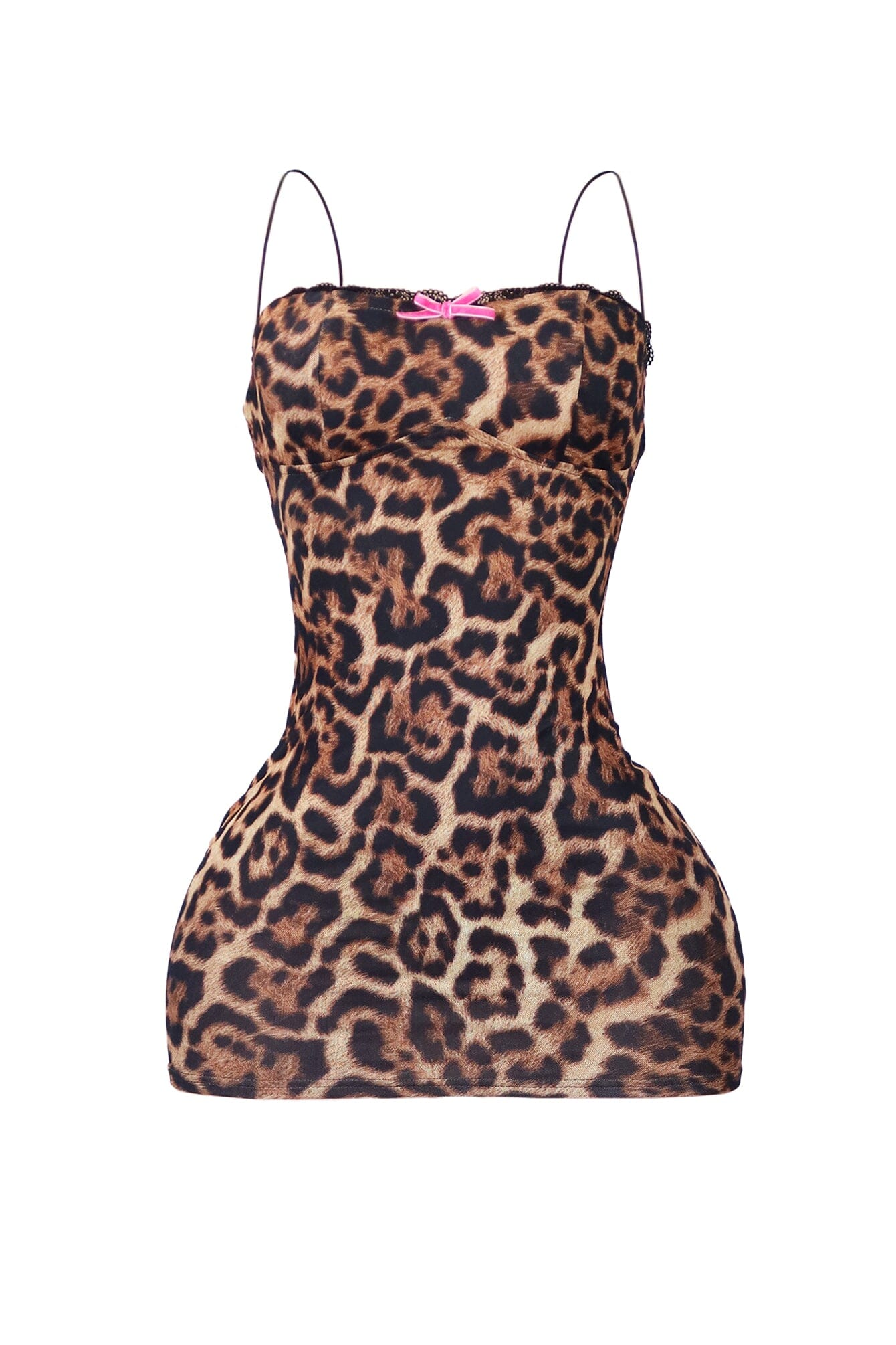 In The Mood Mesh Leopard Mini Dress