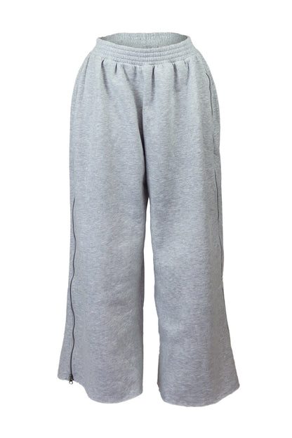 Arie Crop Hoodie Sweater & Wide Leg Zip Pants