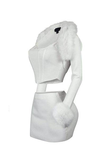 Dakota Fur Trim Knit 3 Piece SET