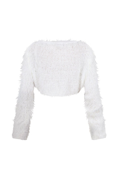 Luisa Fuzzy Open Cardigan Top