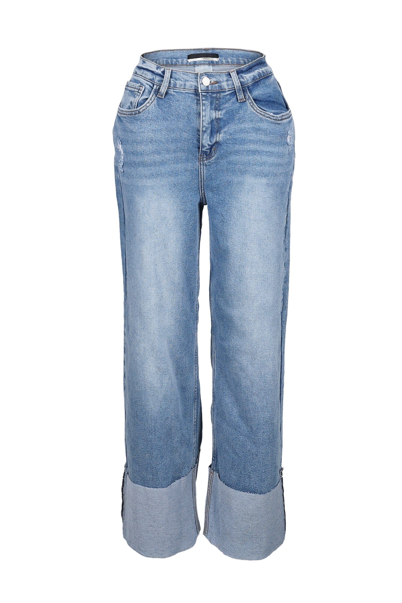 Anniston Hem Cuff Straight Jeans