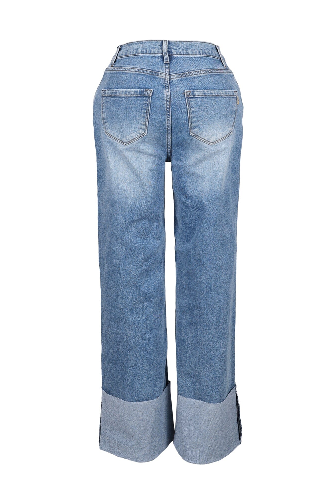 Anniston Hem Cuff Straight Jeans