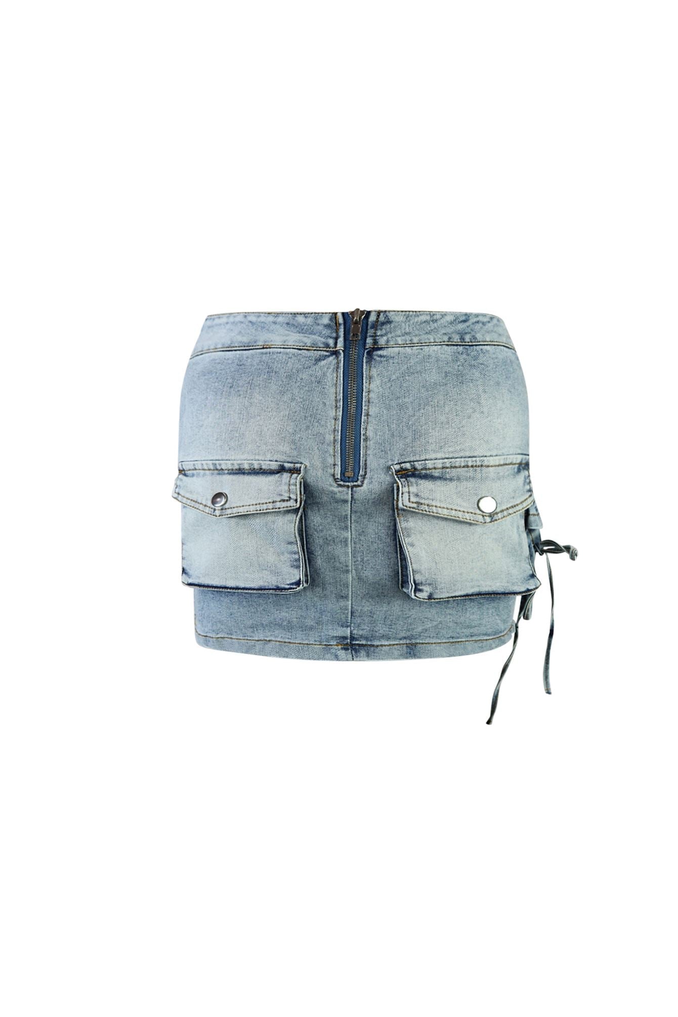 Dare You Denim Cargo Mini Skirt