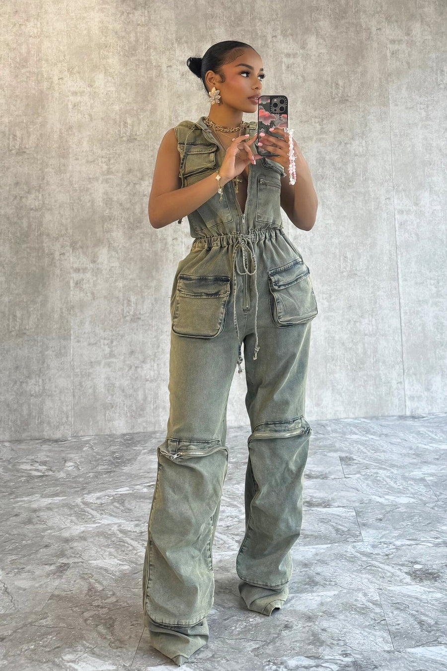 Hold Up Denim Jumpsuit