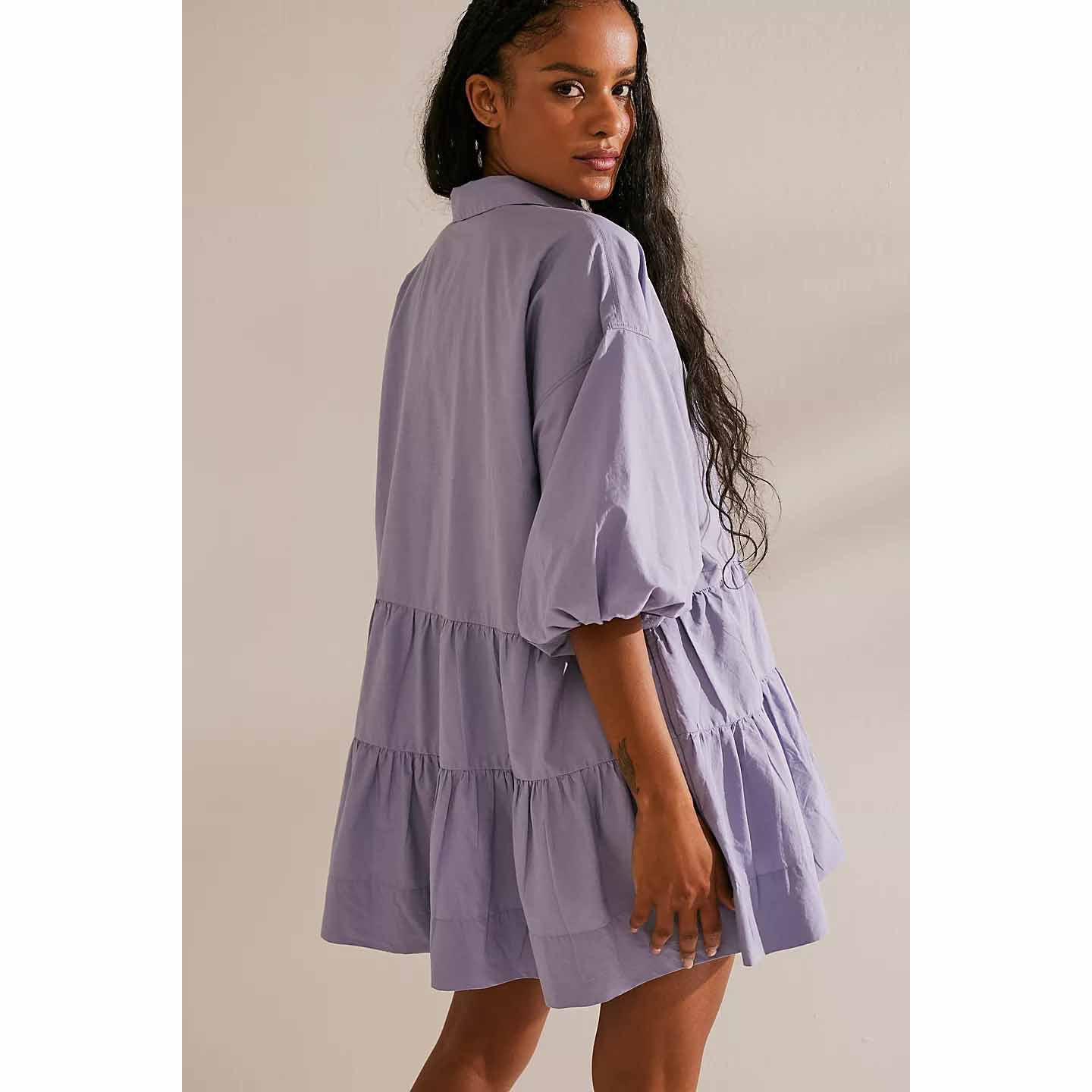 Casual Collar Shirt Dress