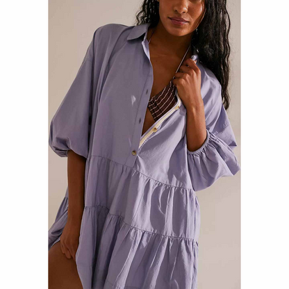 Casual Collar Shirt Dress