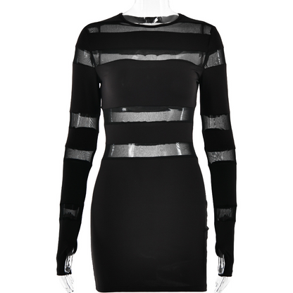 Carolina Mesh Contrast Mini Dress