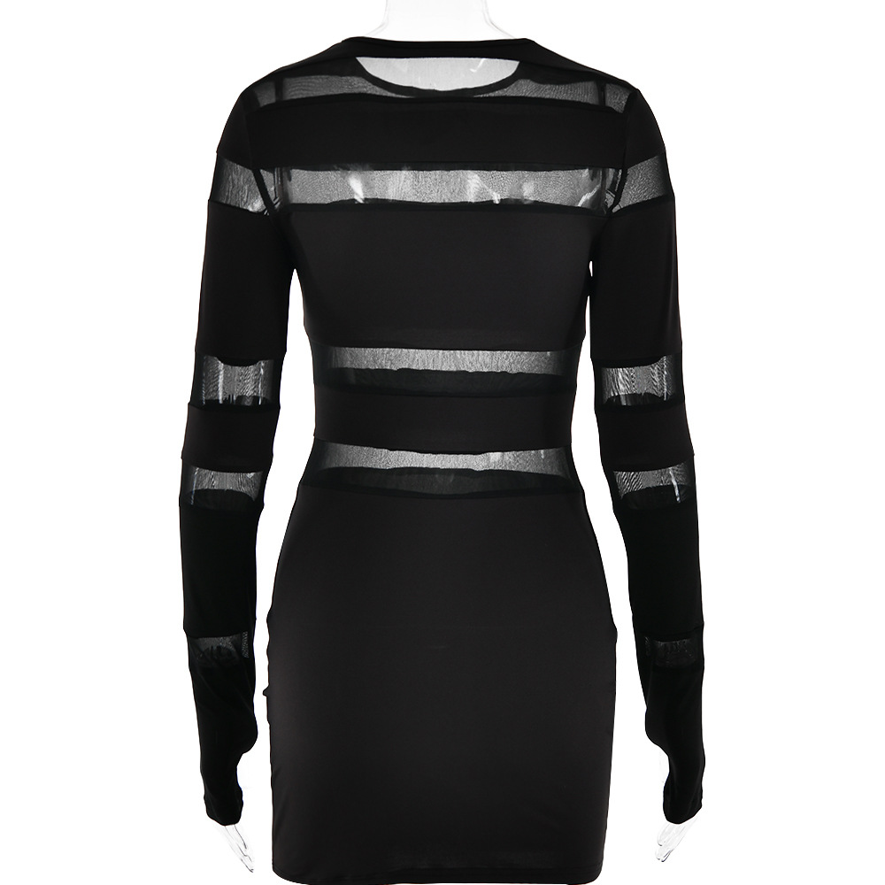 Carolina Mesh Contrast Mini Dress