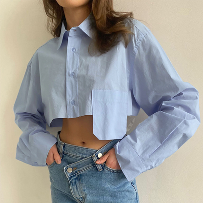 Nothing Basic Button Up Top