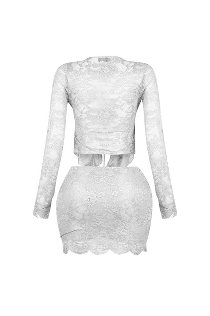 Elarose Lace Top & Skirt SET