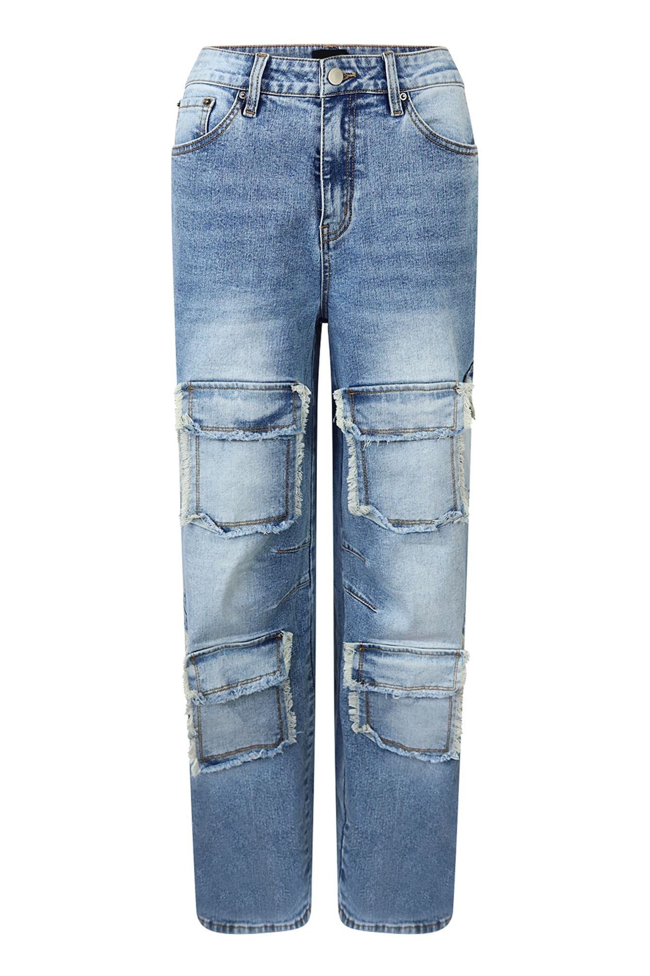 Sassy Washed Baggy Denim Pants