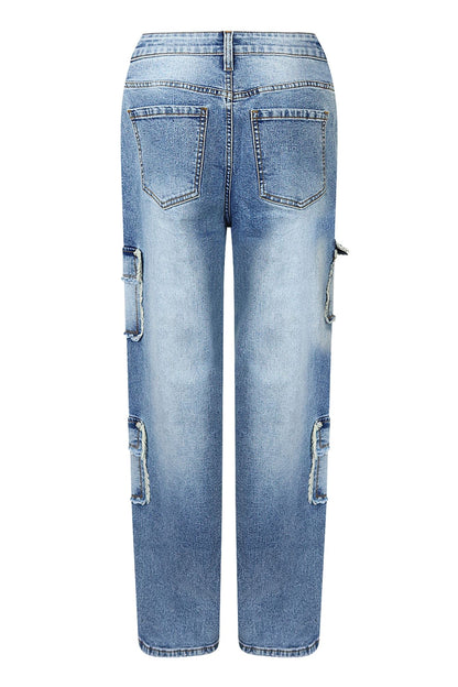 Sassy Washed Baggy Denim Pants