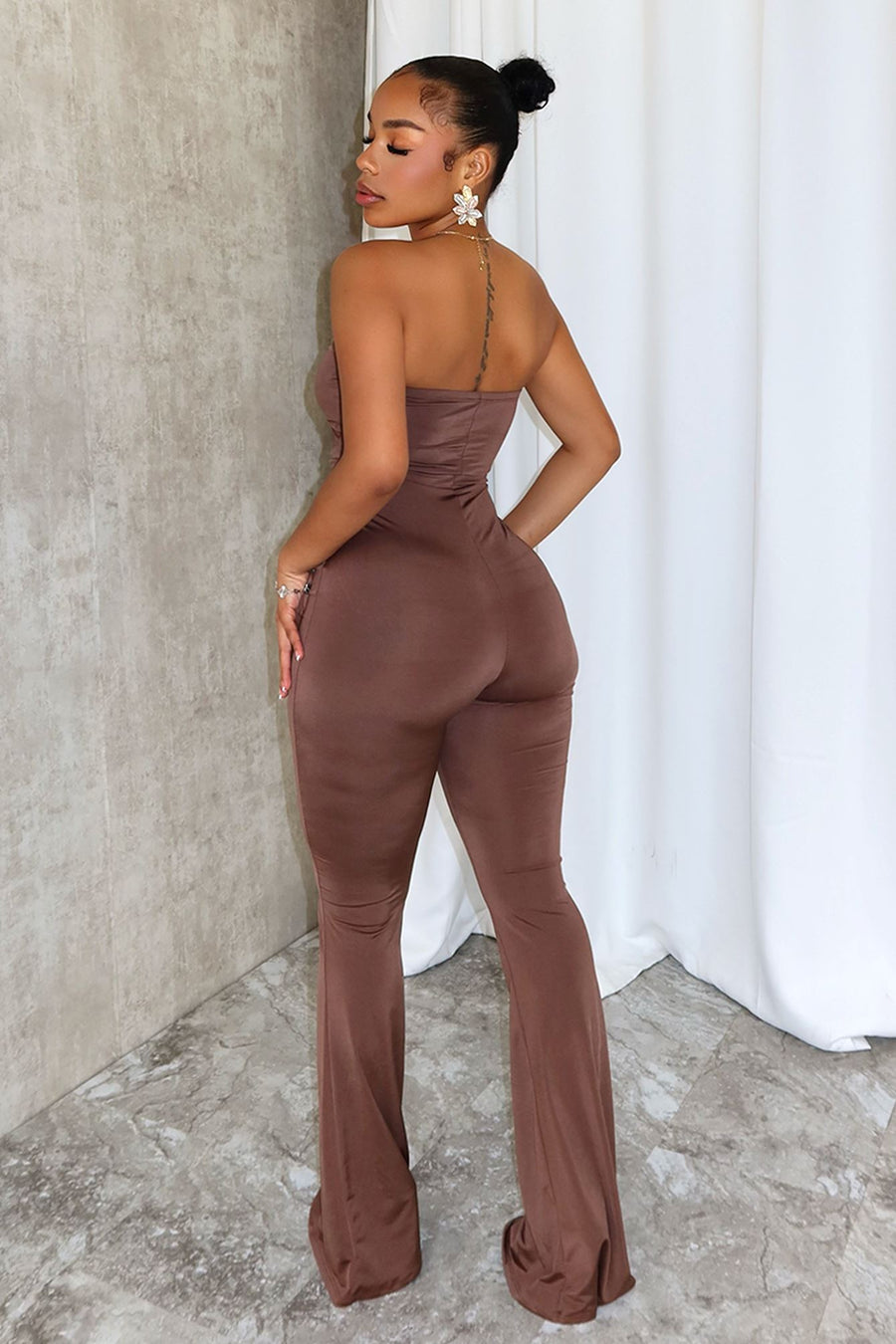 Your Last Chance Strapless Flare Jumpsuit