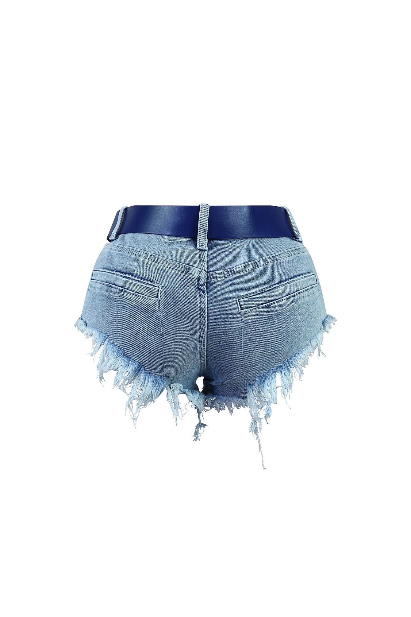 Butterfly On My Mind Belt Denim Micro Shorts