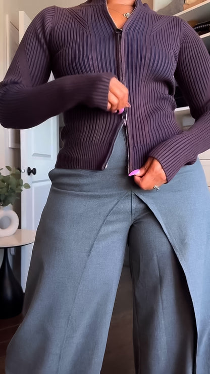 Elegant Pleated Suit Trousers