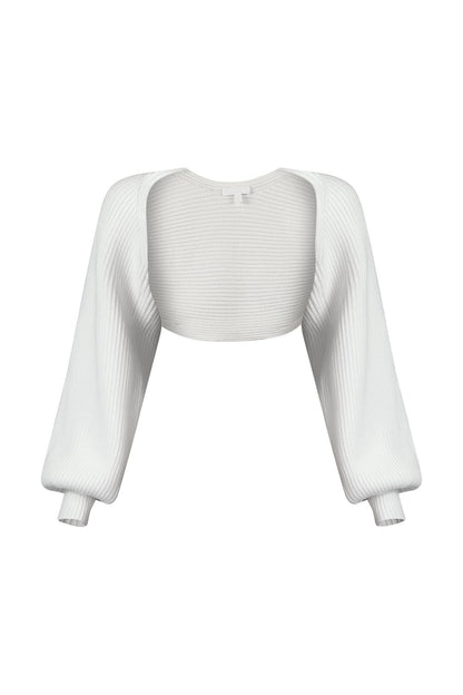 Matilda Ribbed Knit Bolero Cardigan