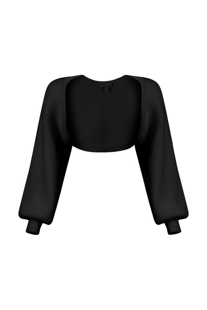 Matilda Ribbed Knit Bolero Cardigan