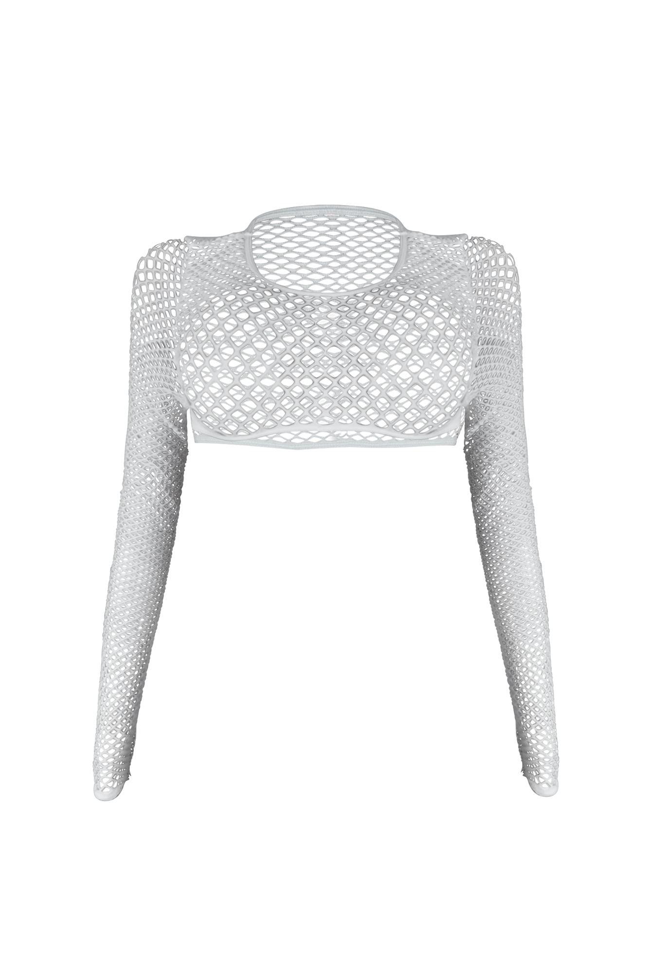 Fall Harder Fishnet Shrug Top