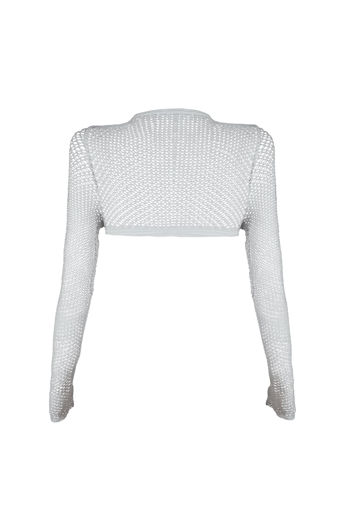 Fall Harder Fishnet Shrug Top