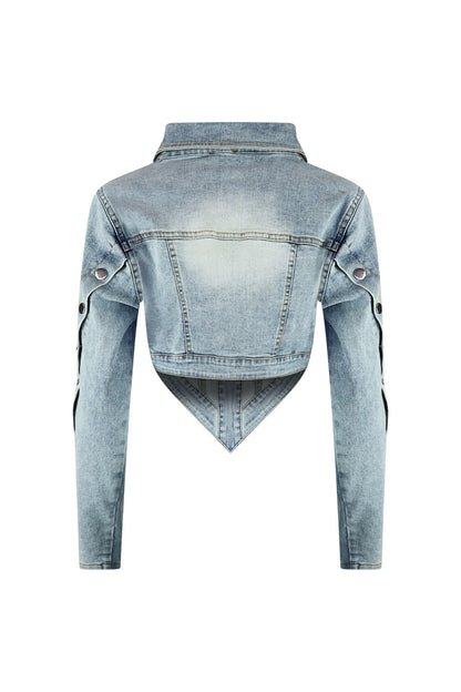 Pleasure Seeker Bottom Down Denim Jacket