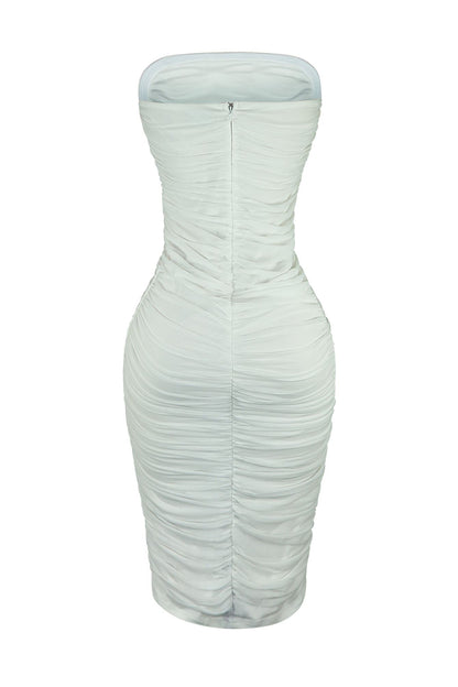 Nice For What Ruched Wired Midi Dress