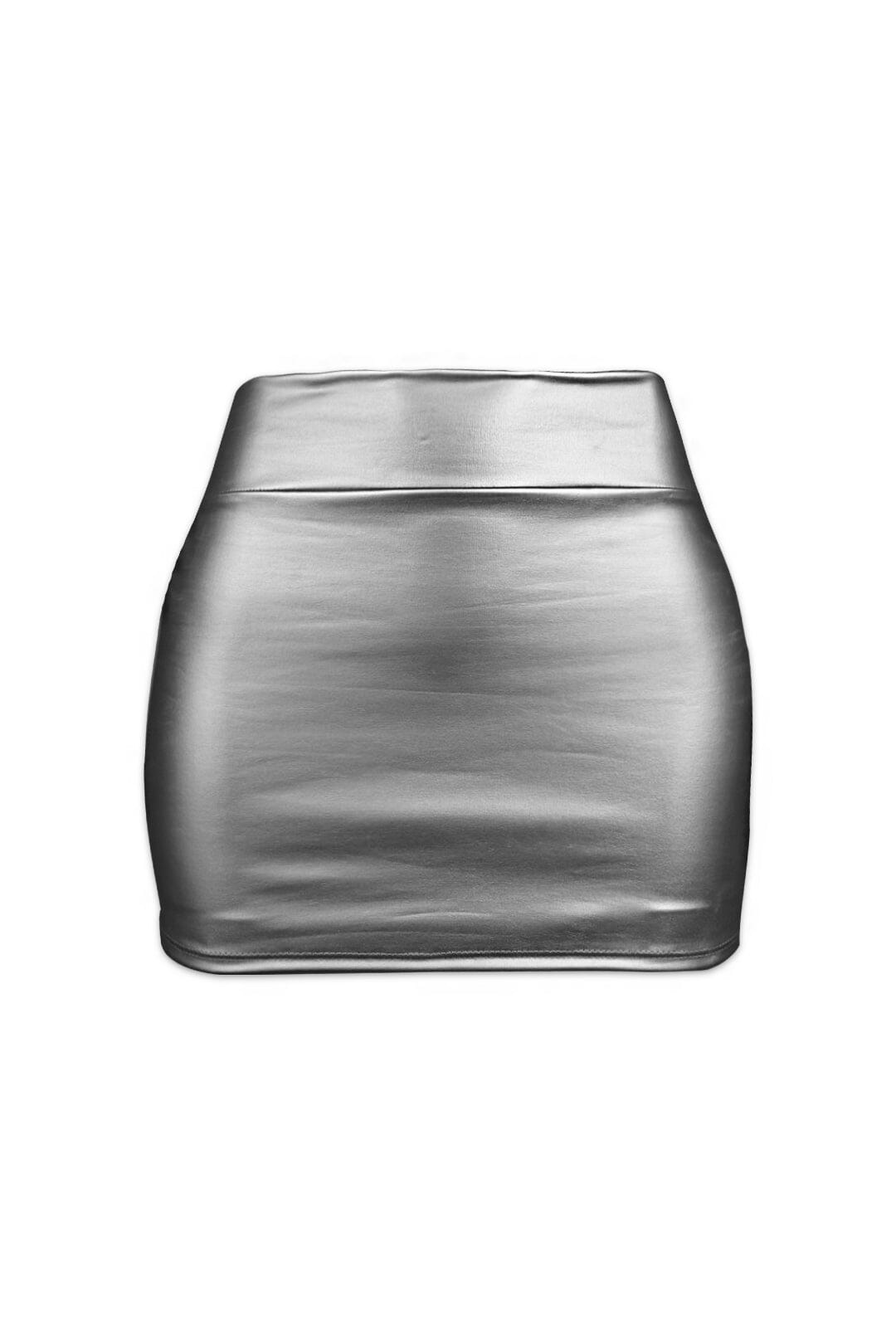 Halo Low Rise Mini Skirt - Silver - EDGEbyKS