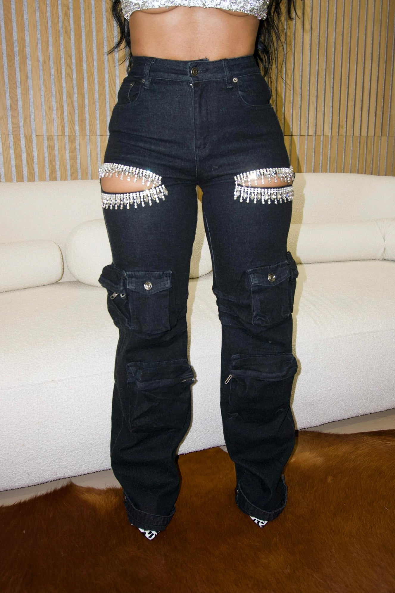 Crowned Bejeweled Jeans