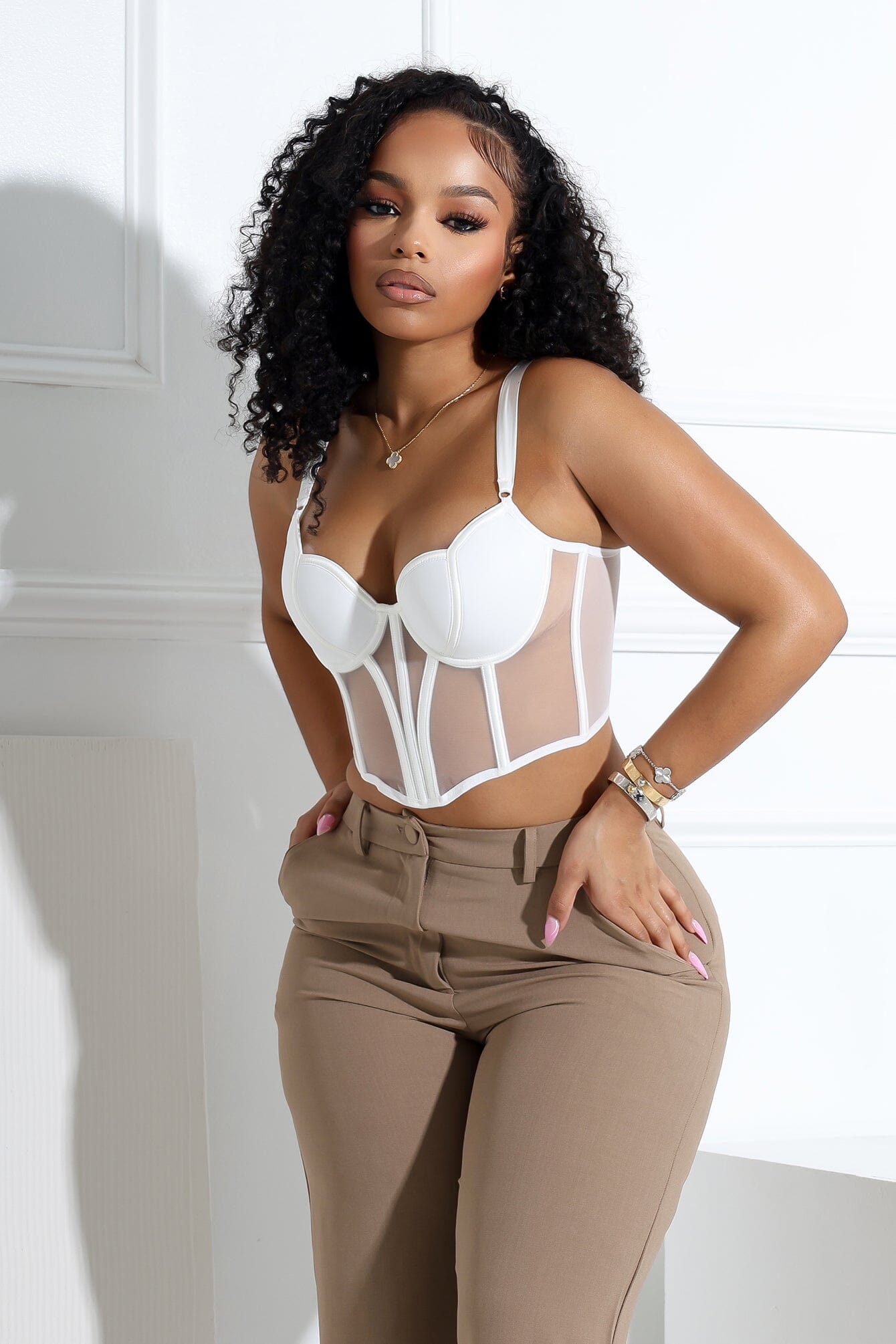 Brianne Bustier Top With Heart Bra Cups