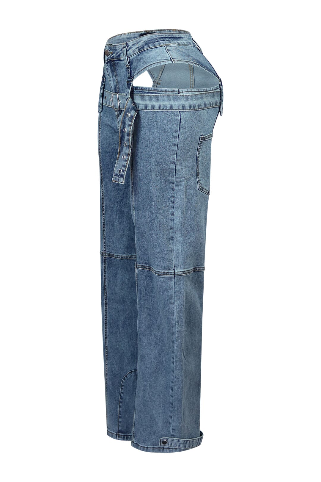 Hayden Washed Denim Cut Out With Belt Jeans