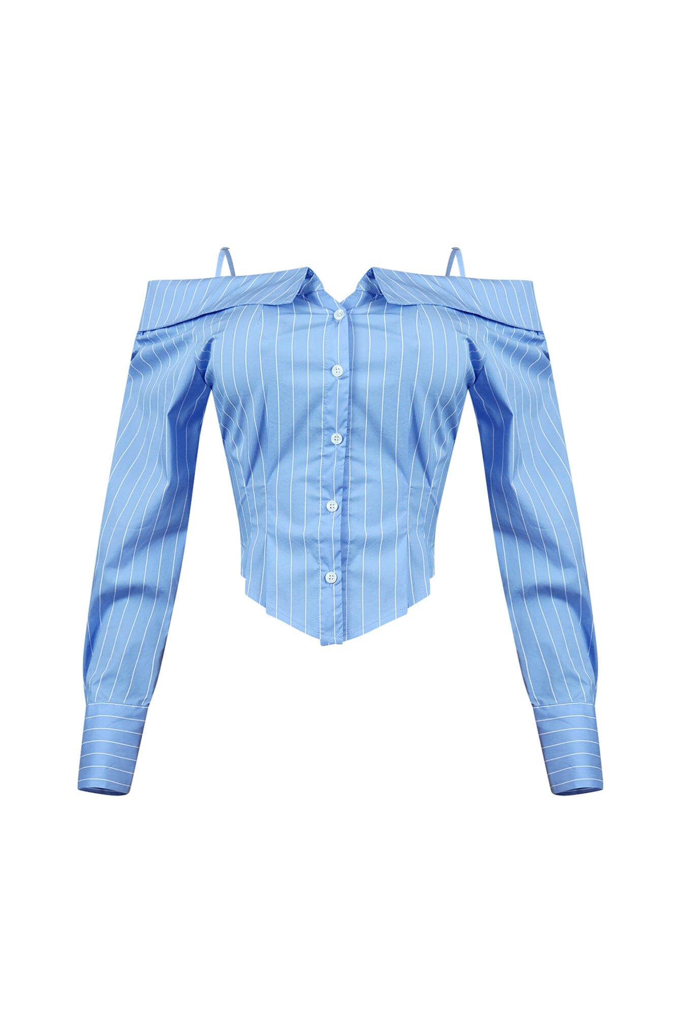 Remy Striped Shoulder Button Down Shirt