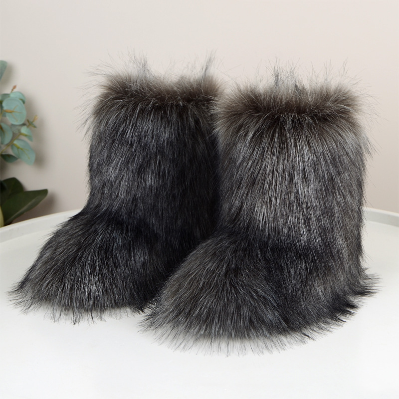 High Top Fur Snow Boots