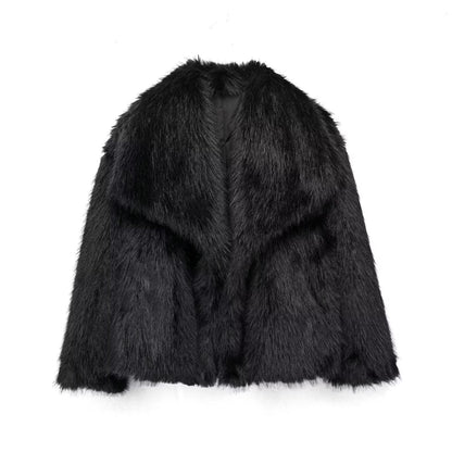 Eco Fur Bomber Jacket Coat